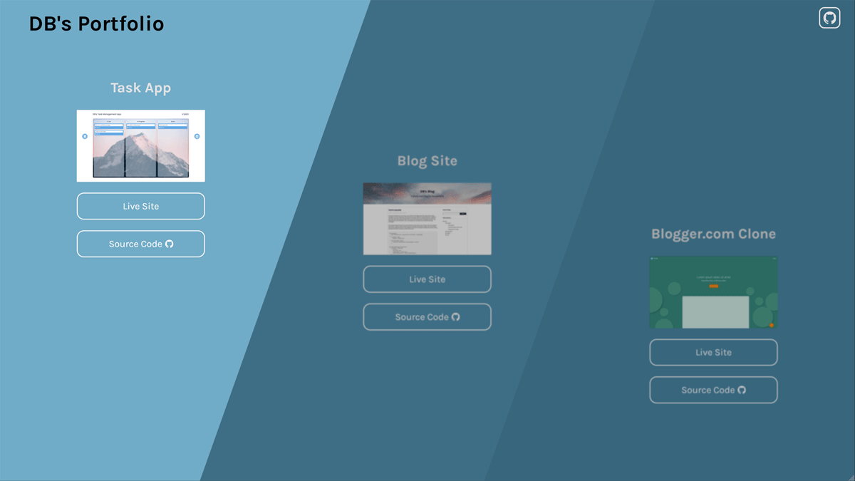 Portfolio Site Original Layout Preview
